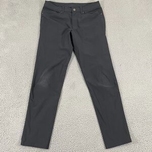 Lululemon ABC Slim Pants Men 30(*32x30) Gray 5 Pocket Performance Chino